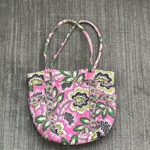 Vera Bradley Retired Priscilla Pink Leaves Bag